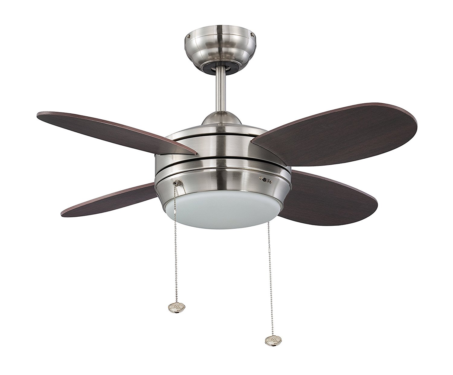 Litex E-MLV36BNK4LK1 Maksim Collection 36-Inch Ceiling Fan with Five Wench Wood Blades and Single Light Kit with Opal Frosted Glass