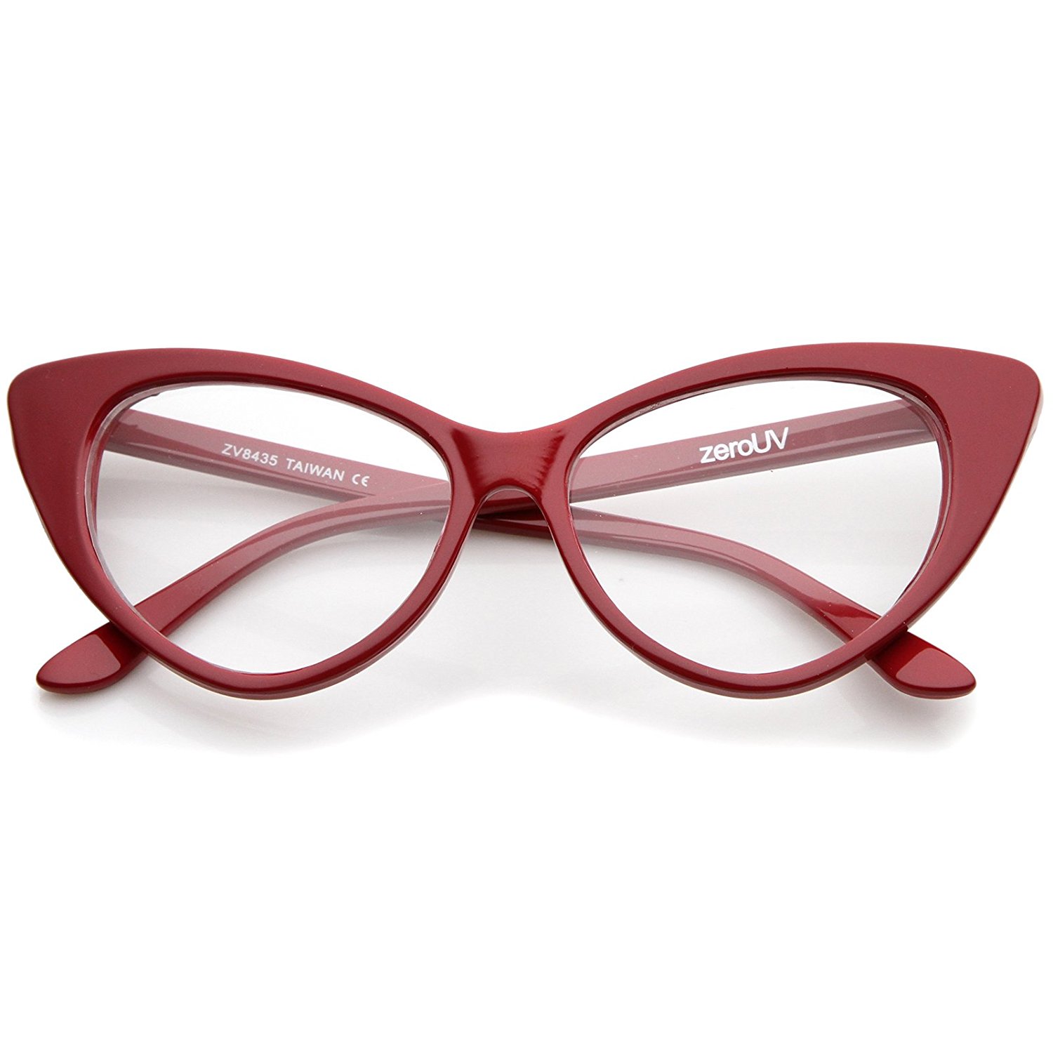 zeroUV - Super Cat Eye Glasses Vintage Inspired Mod Fashion Clear Lens Eyewear 