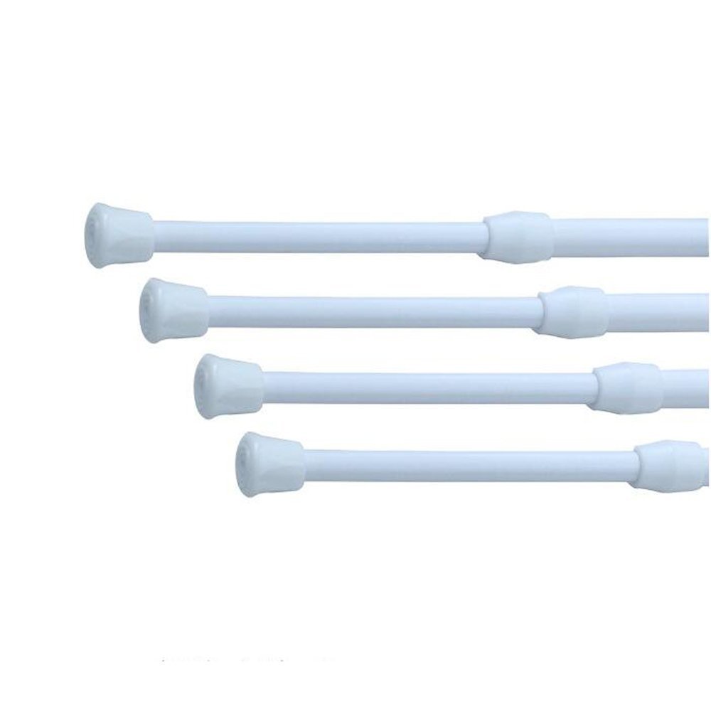 3 PACK Adjustable Extendable Small Tension Rod 12.6" to 19.7", White