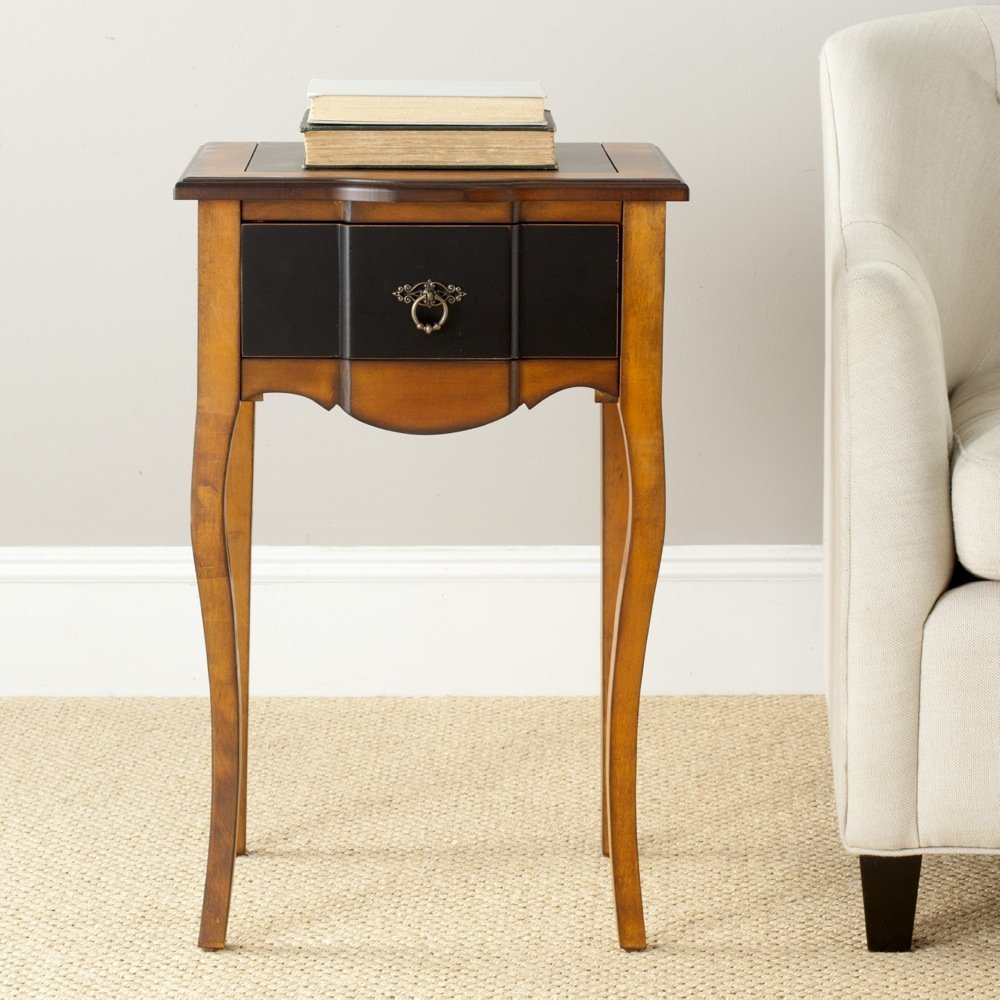 Safavieh American Home Collection Newbury Black and Cherry-Brown End Table