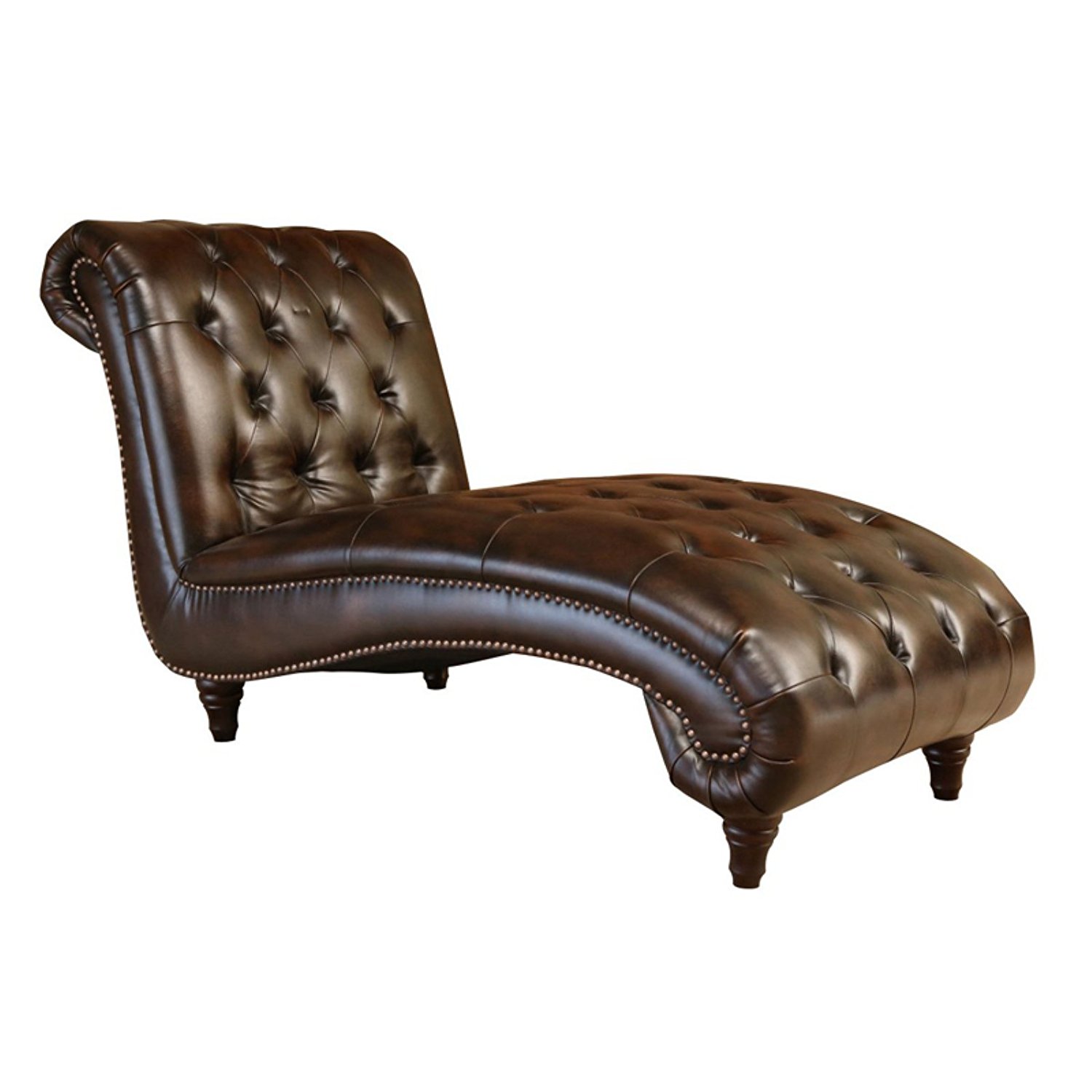 Abbyson Living Mirabello Chaise in Brown