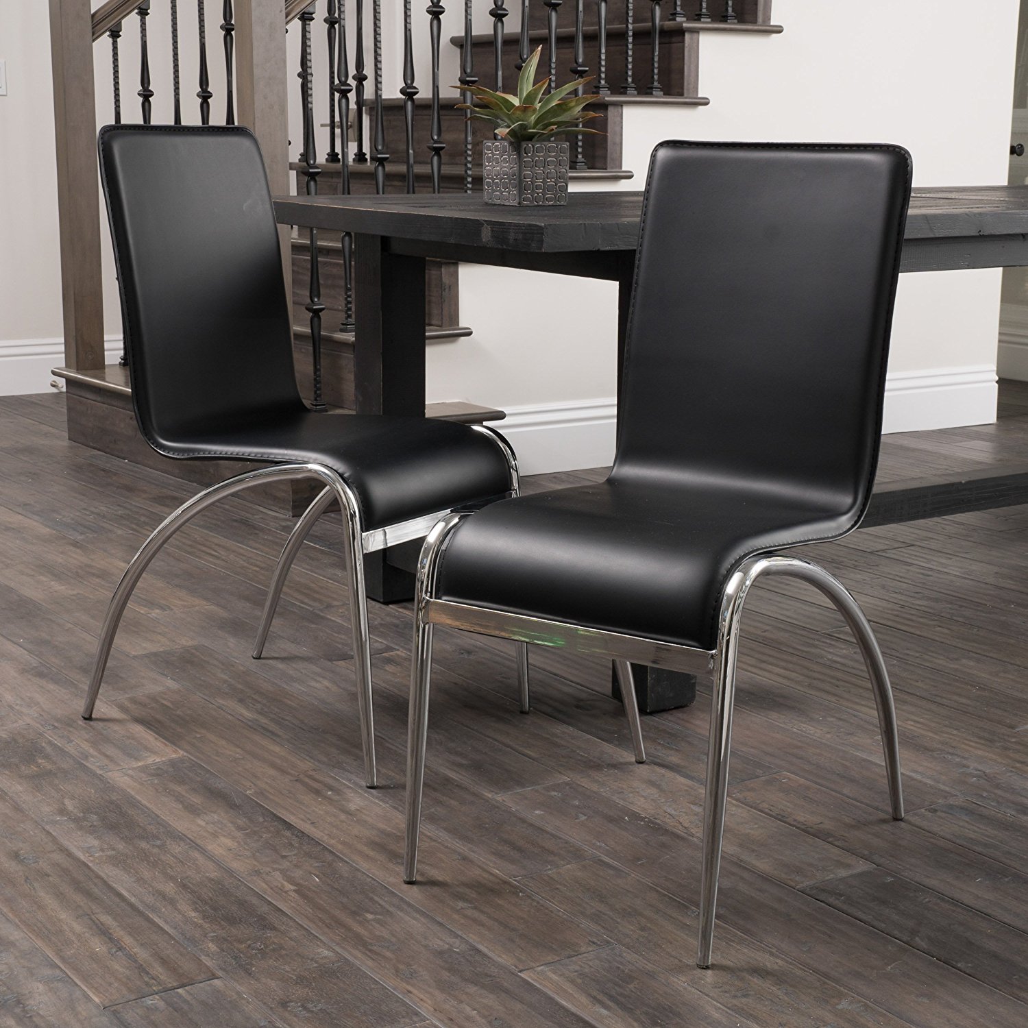 Enola Dining Furniture ~ Modern Design Dining Chairs (Black) (set of 2)