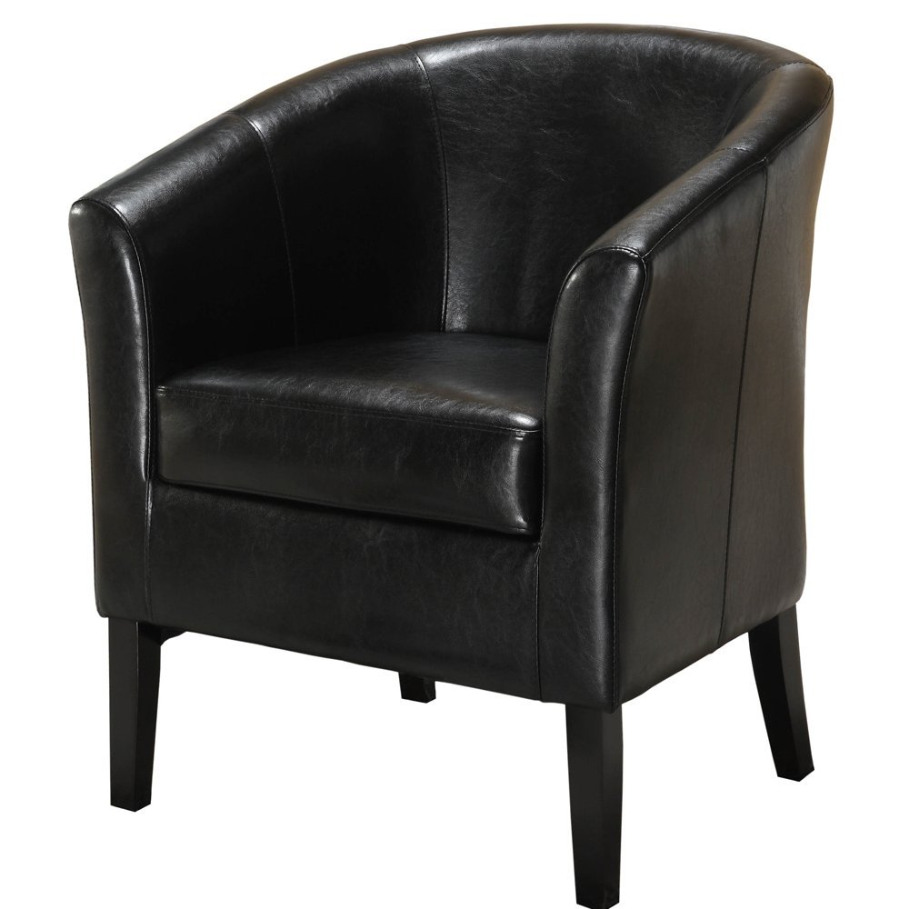 Linon Home Decor Simon Club Chair, Black