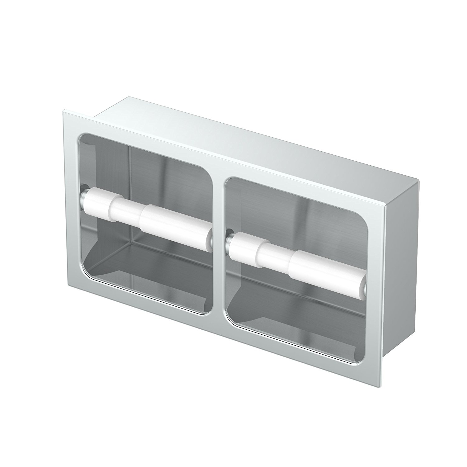 Gatco 782A Double Recessed Tissue Holder Chrome Doube Recessed Tissue Holder