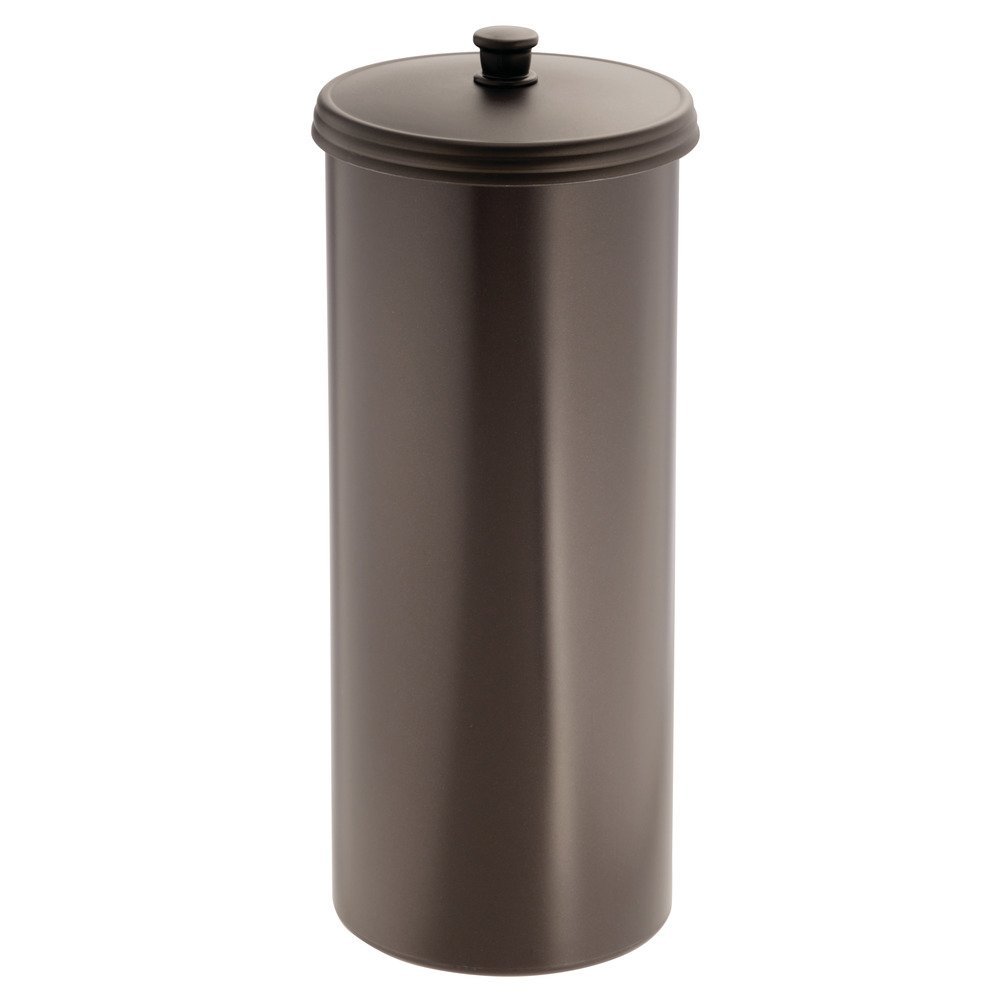 InterDesign Kent Bathware, Free Standing Toilet Paper Roll Holder for Bathroom Storage - Bronze