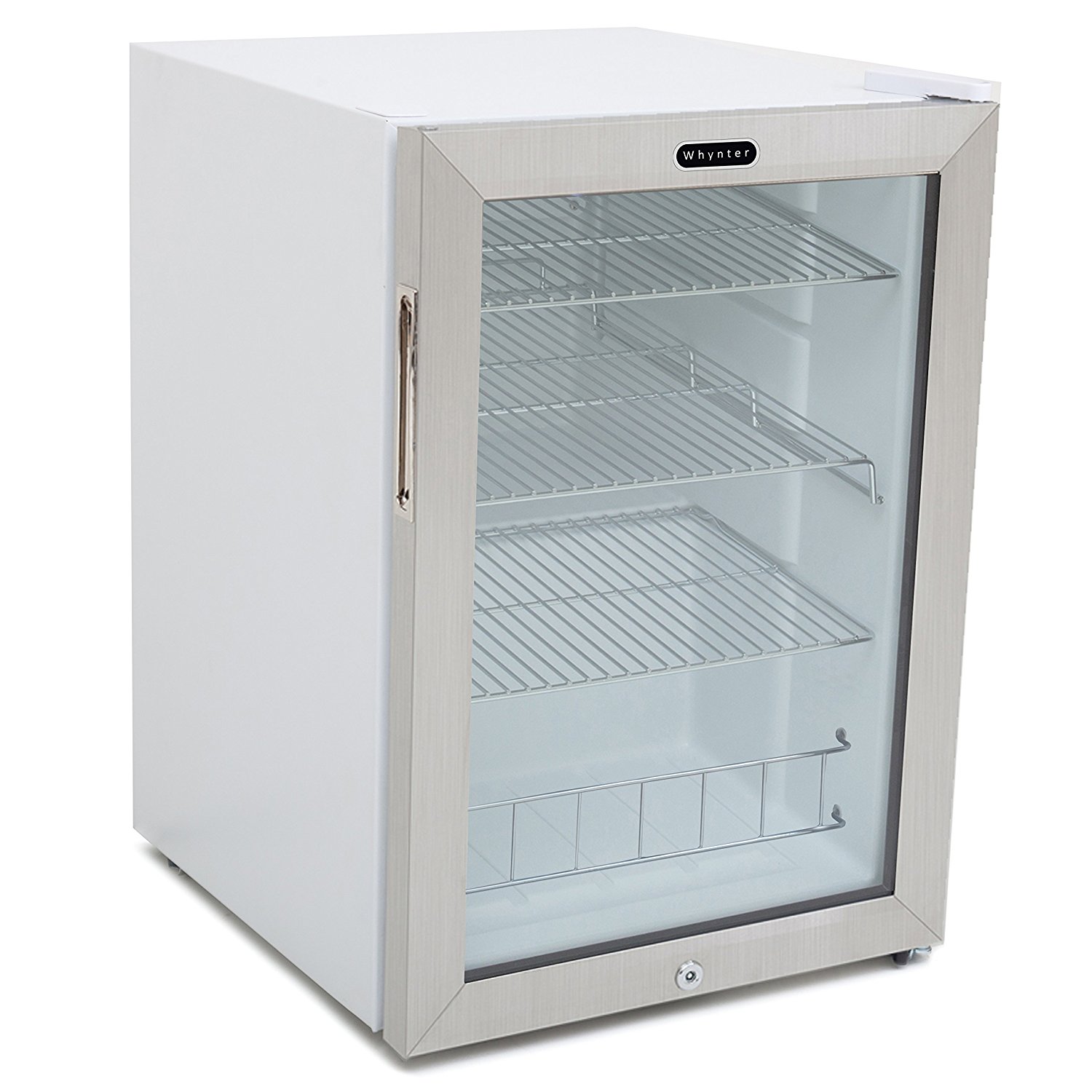 Whynter BR-091WS Beverage Refrigerator with Lock, 90 Can Capacity, Stainless Steel