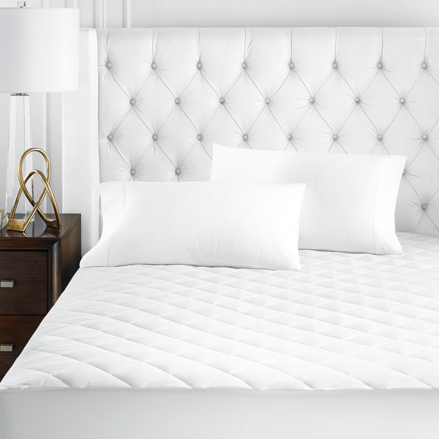 Beckham Hotel Collection Microfiber Mattress Pad - Quilted, Hypoallergnic, and Water-Resistant - Cal King