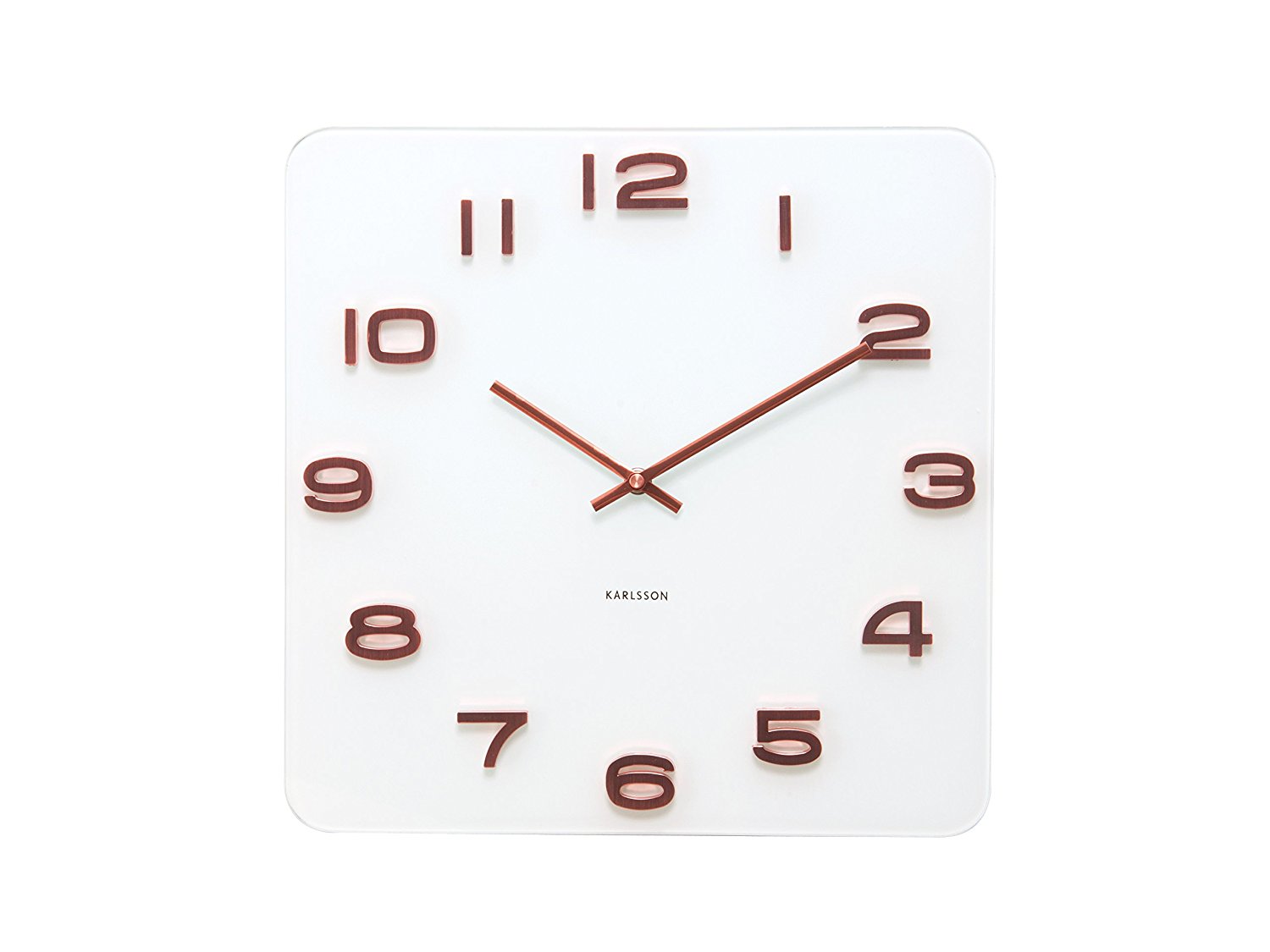 Karlsson Wall Clock Vintage With Copper Numbers White