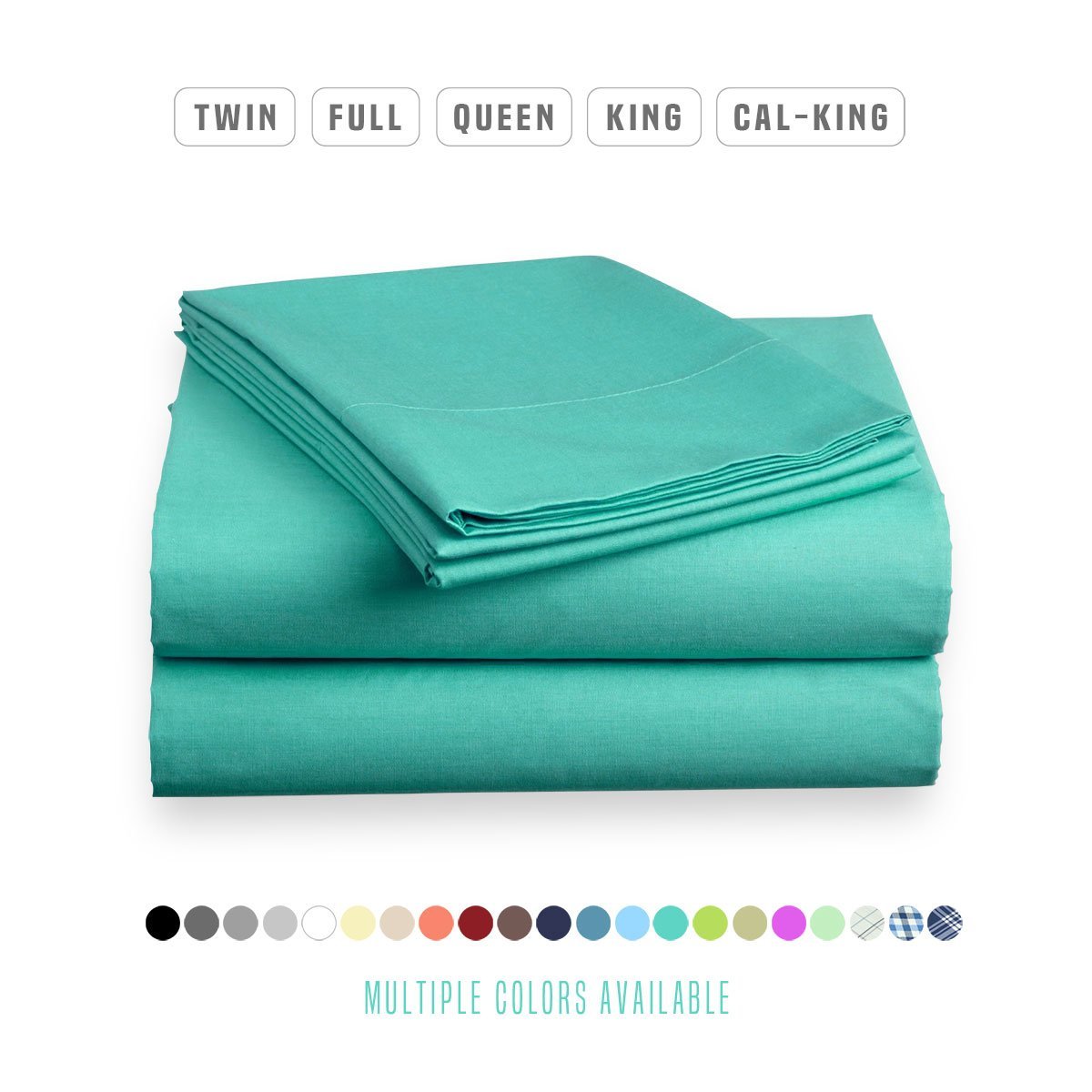 Luxe Bedding Bed Sheet Set - Brushed Microfiber 2000 Bedding - Wrinkle, Fade, Stain Resistant - Hypoallergenic - 4 Piece - Unique Christmas Presents for family (Queen, Turquoise)