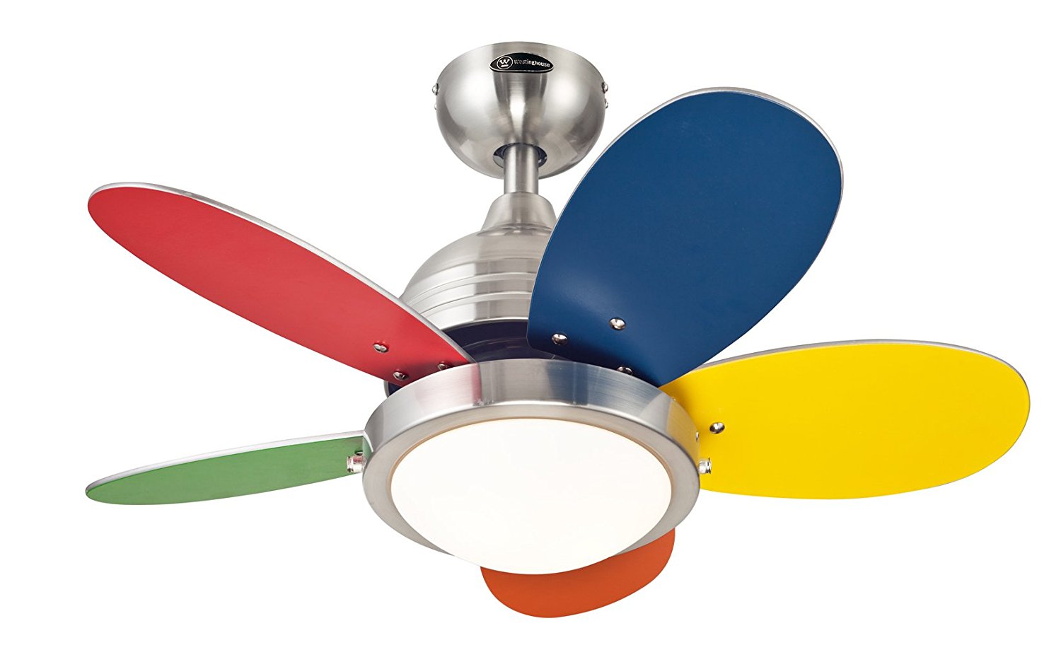 7247500 Roundabout 30-Inch Brushed Nickel Indoor Ceiling Fan, Light Kit with Opal Frosted Glass