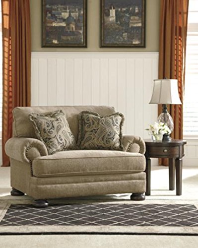 Ashley Furniture Signature Design - Keereel Chair and a Half - Plush Upholstery - Traditional - Sand