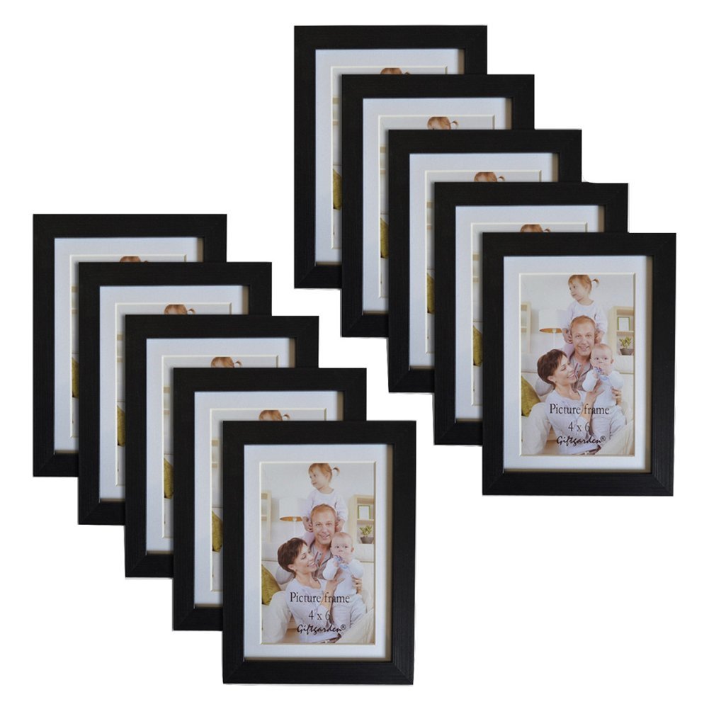 Giftgarden Friends Gift Picture Frame 4x6 for Wall Decor Photo 6x4, Set 10 pcs PVC lens