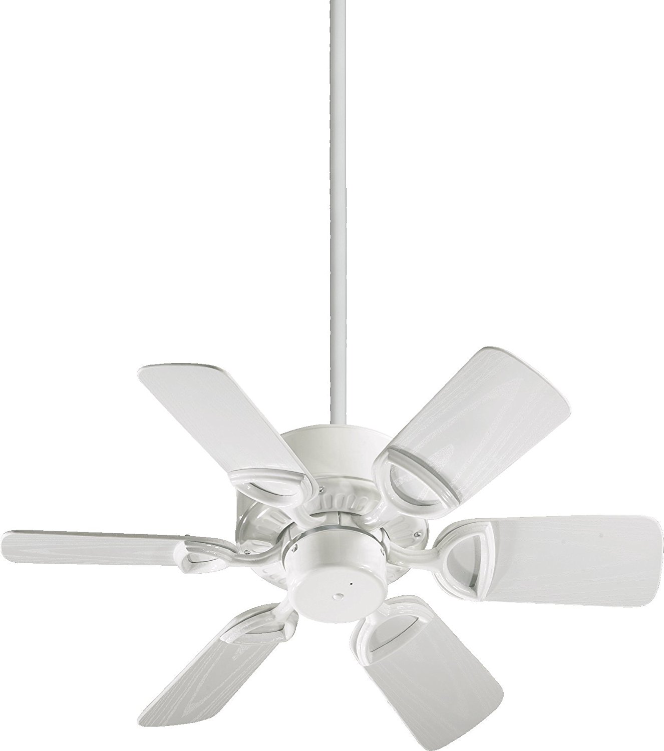 Quorum International 143306-6 Estate 6-Blade Patio Ceiling Fan with White ABS Blades, 30-Inch, Gloss White Finish