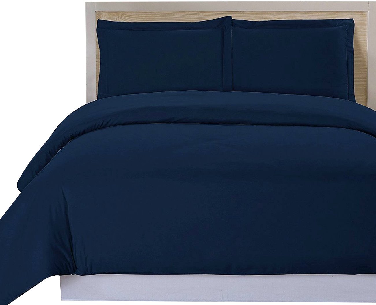 Utopia Bedding 3 Piece King Duvet Cover Set with 2 Pillow Shams, Navy