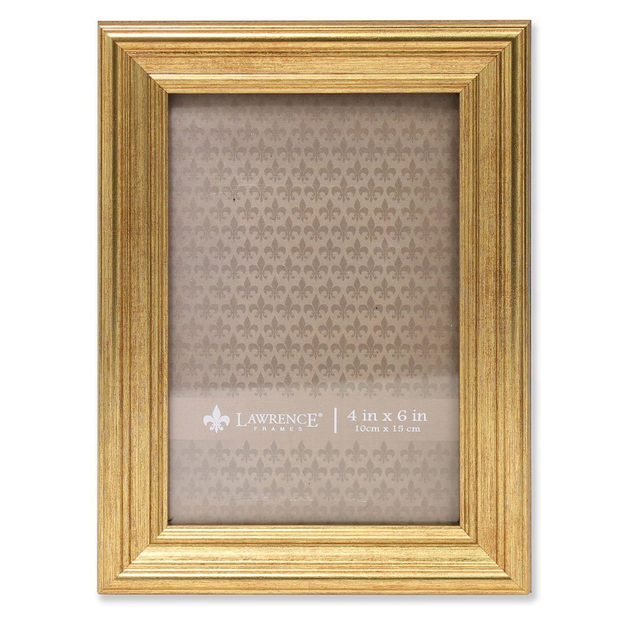 Lawrence Frames Sutter Burnished Picture Frame, 4 by 6-Inch, Gold