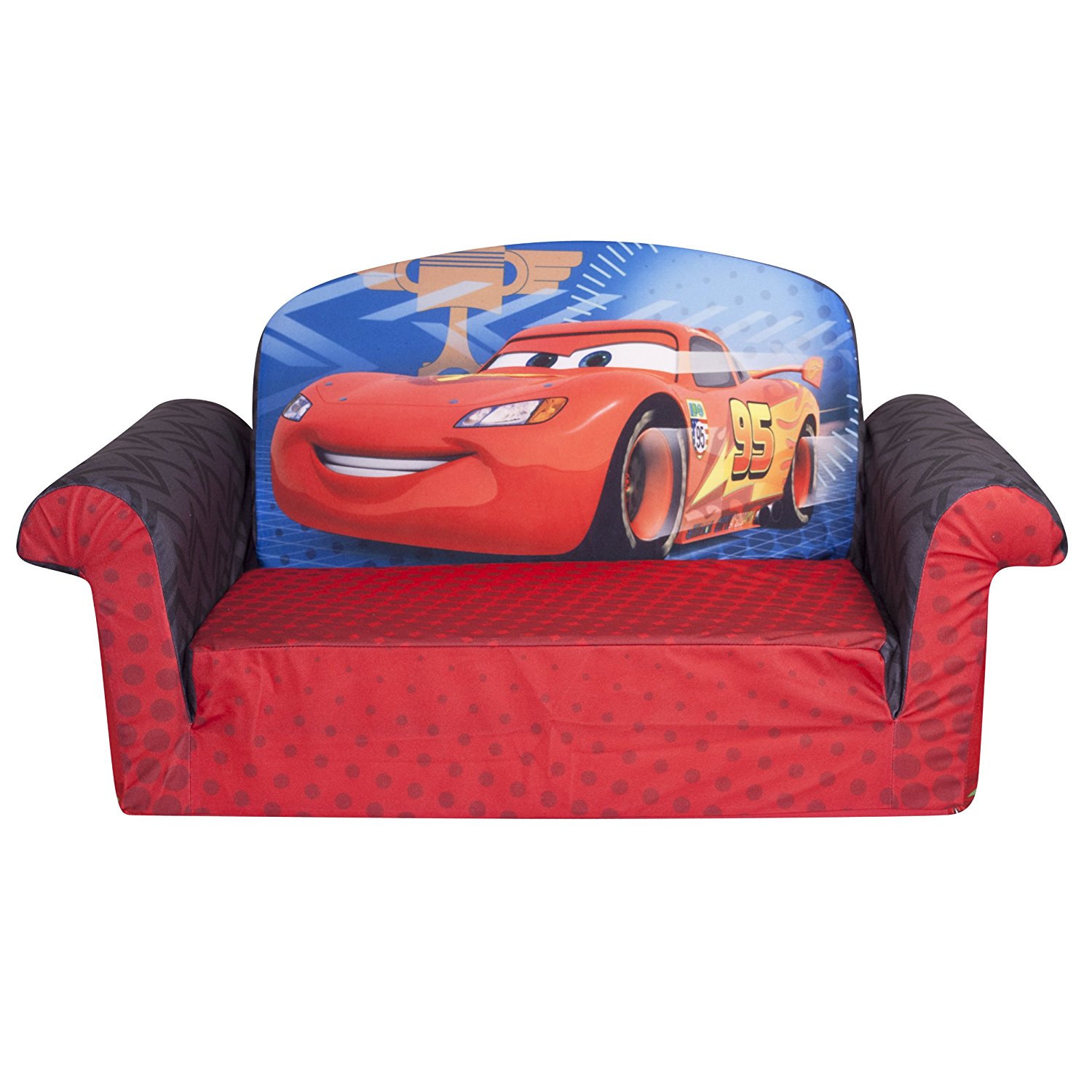 Marshmallow Furniture, Children's 2 in 1 Flip Open Foam Sofa, Disney/Pixar Disney Pixar Cars 2, by Spin Master