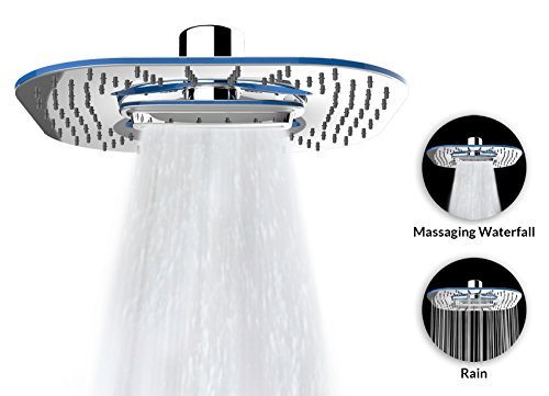 A-Flow™ 2 Function – Waterfall and Water Spray - Luxury Large 8” Shower Head / ABS Material with Chrome Finish / Enjoy an Invigorating & Luxurious Spa-like Experience – LIFETIME WARRANTY