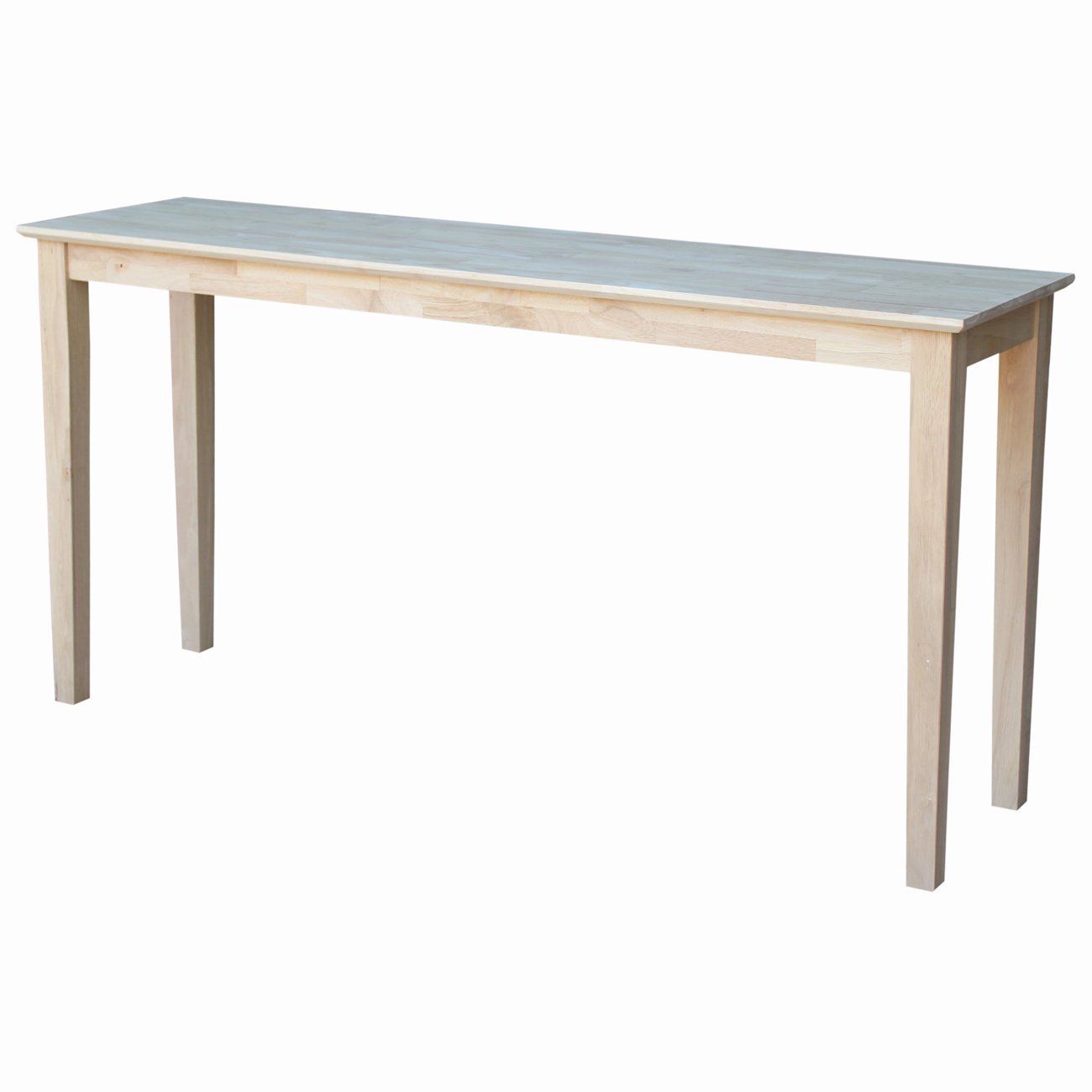 International Concepts Unfinished Shaker Extended Length Console Table
