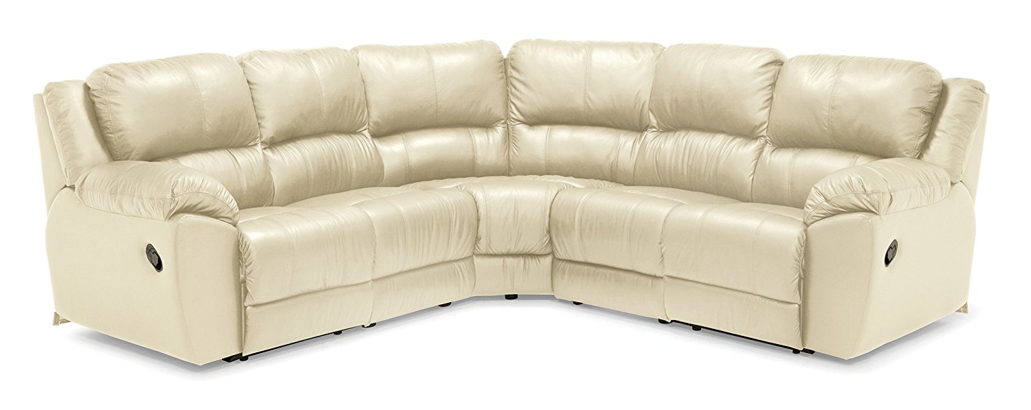 Montgomery 41174 5-Seat Curved Corner Reclining Sectional, Tulsa II Bisque