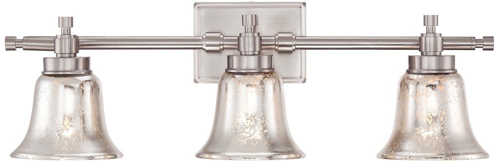 Possini Euro 26 1/2" Wide Mercury Glass 3-Light Bath Fixture