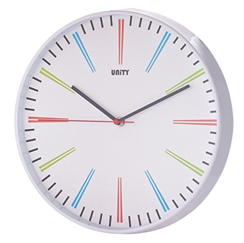 Unity Siddal Silent Sweep Non-Ticking Modern Wall Clock, 12-inch