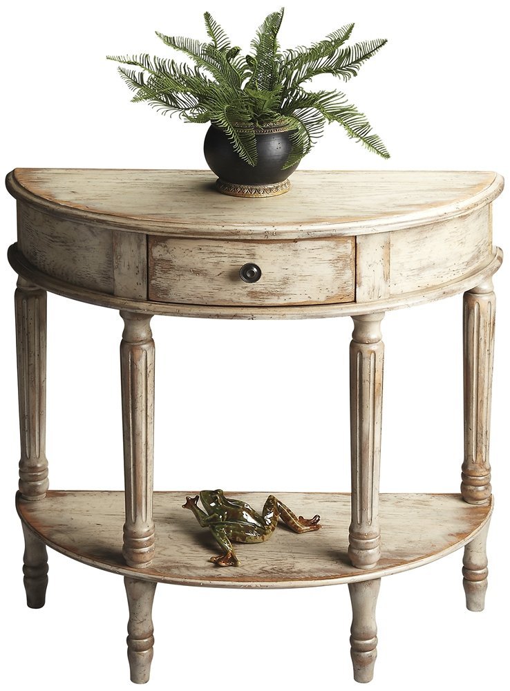 WOYBR 667230 Demilune Console Table