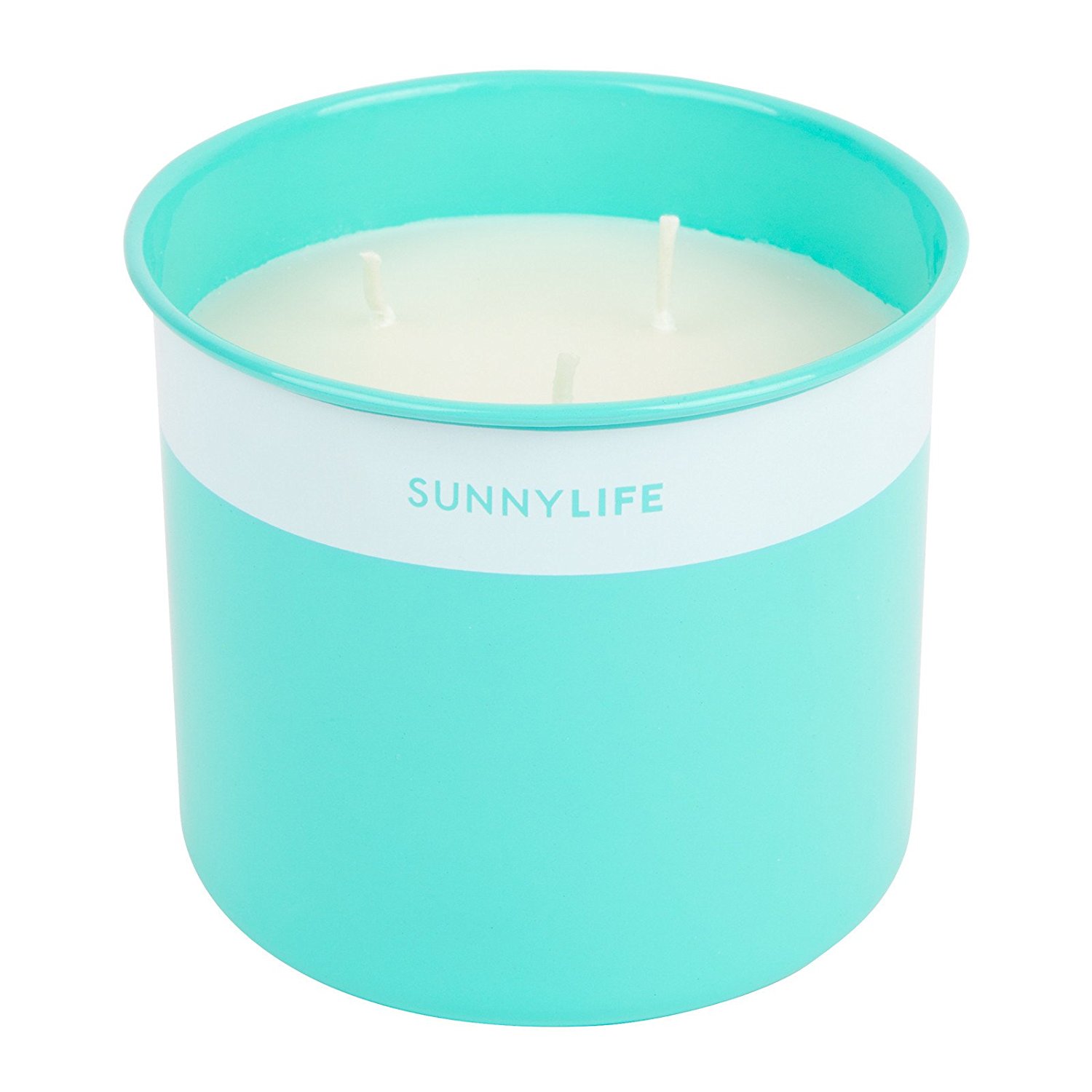 Sunnylife Outdoor Citronella Scented Wax Candle, Keep Mosquitos and Bugs Away - Turquoise, Large