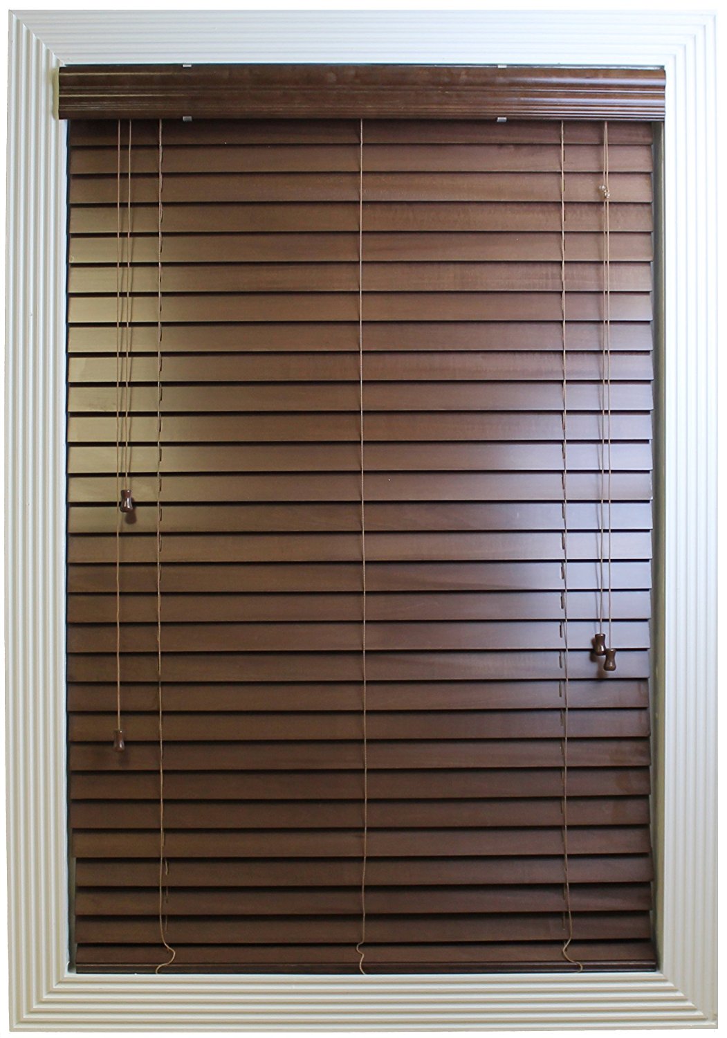 Calyx Interiors Real Wood Venetian Blind, 20-Inch Width by 72-Inch Height, Pecan