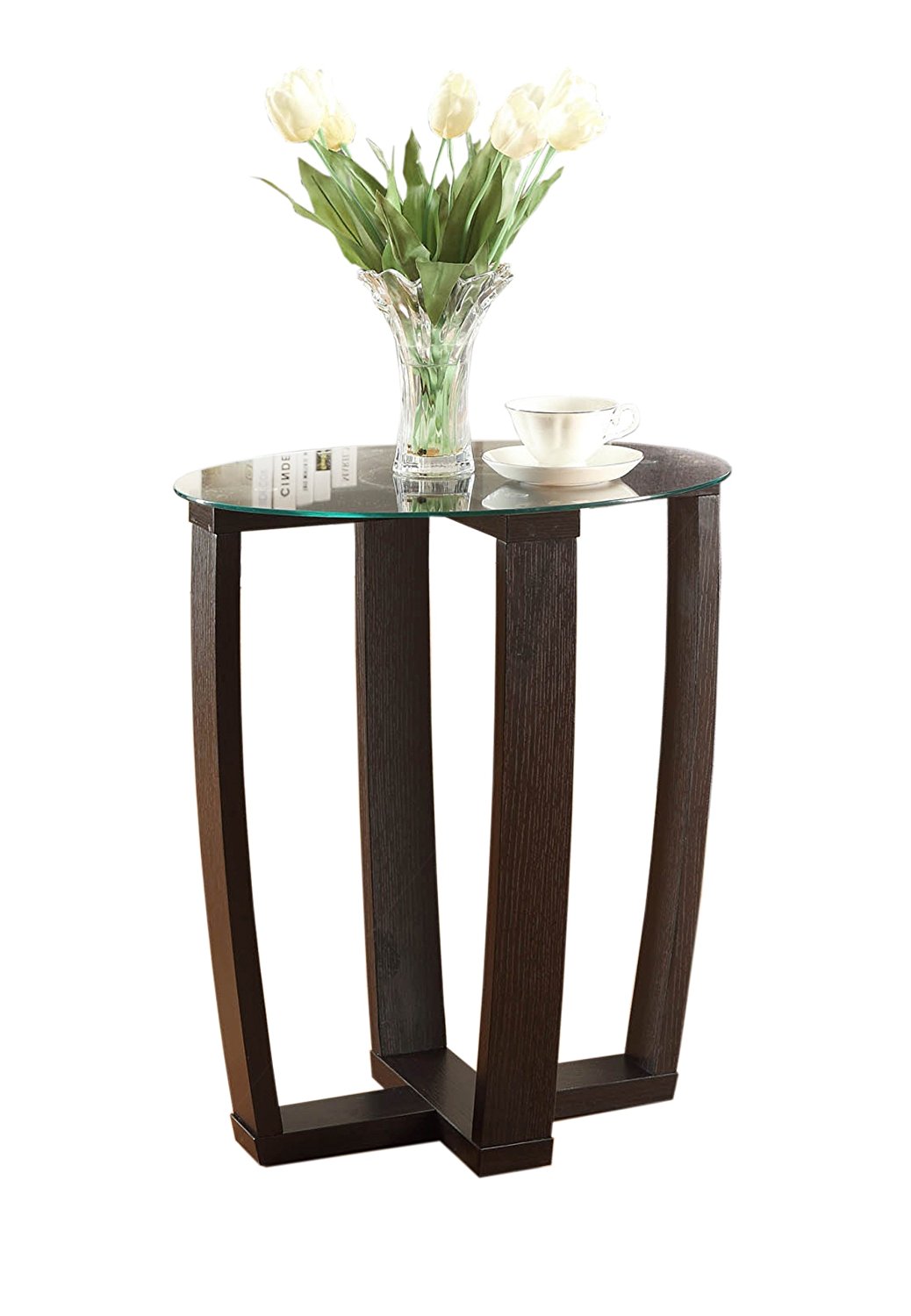 Convenience Concepts Modern Newport Chairside Table, Rich Espresso