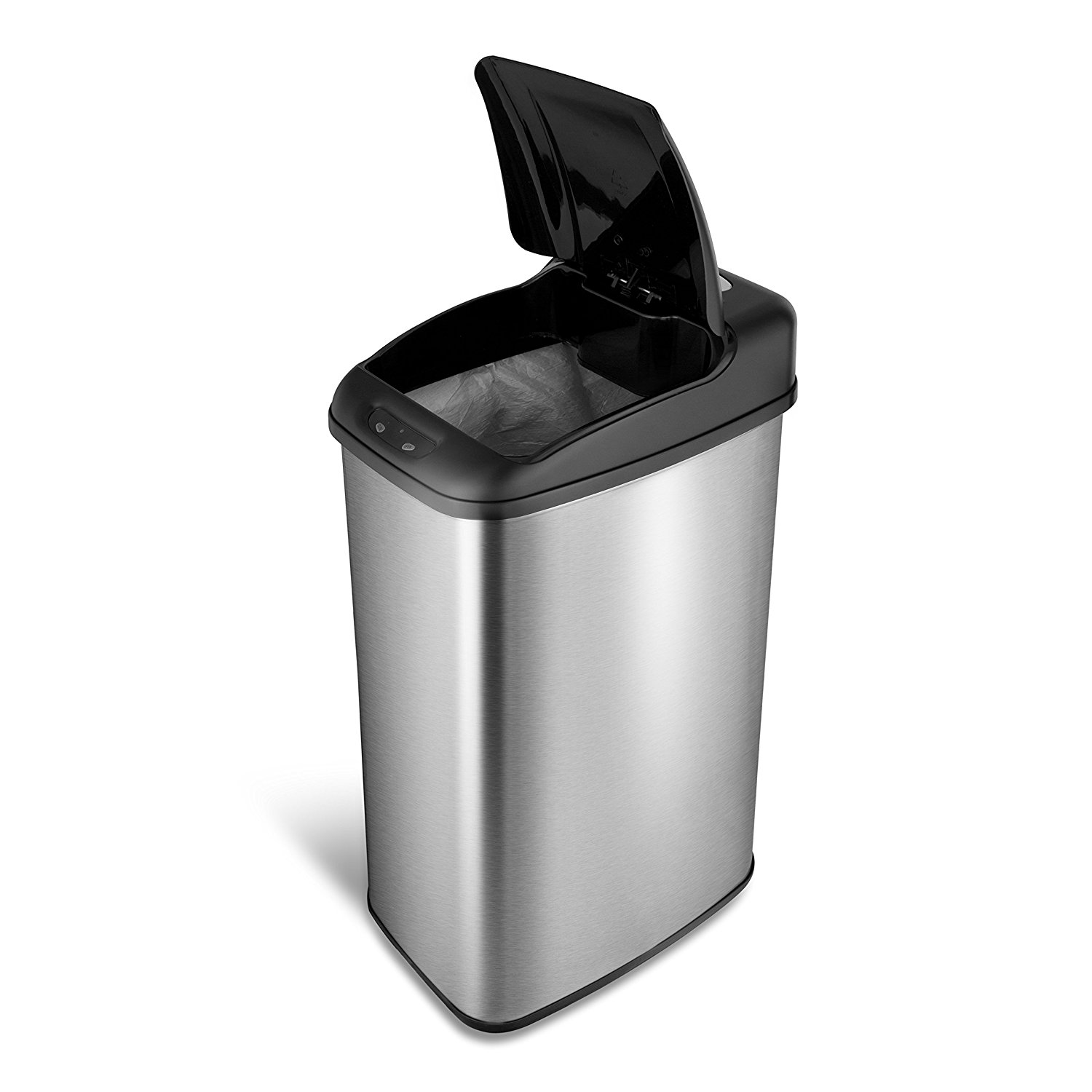 NINESTARS DZT-50-6 The Original Automatic Motion Sensor Trash Can, 13.2 Gal. / 50 L., Stainless Steel