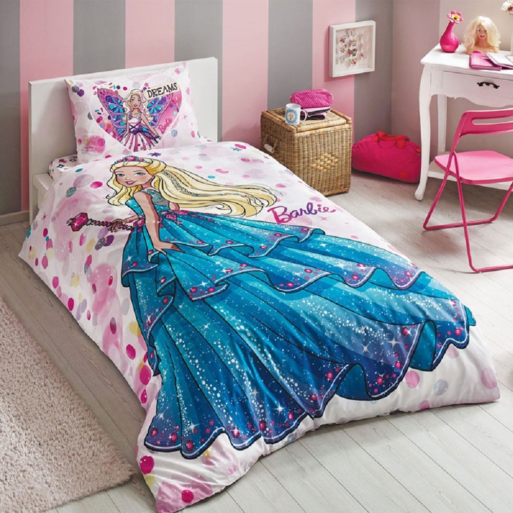 Barbie Dream Bedding Duvet Cover Set, Single / Twin 100% COTTON