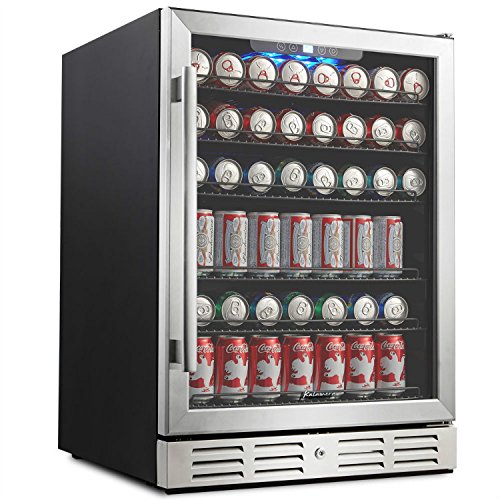 Kalamera 24" Beverage Refrigerator 175 Can Built-in or Freestanding Single Zone Touch Control
