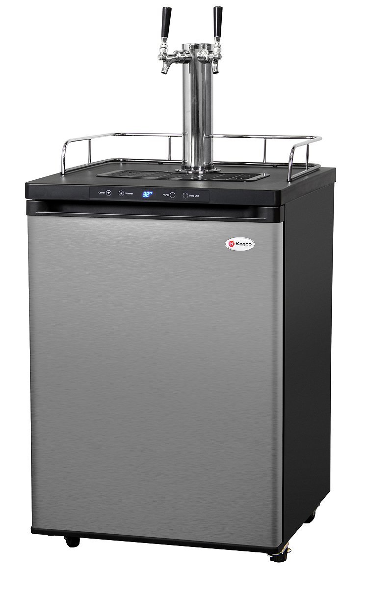 Kegco Kegerator Digital Beer Keg Cooler Refrigerator - Dual Faucet - D System
