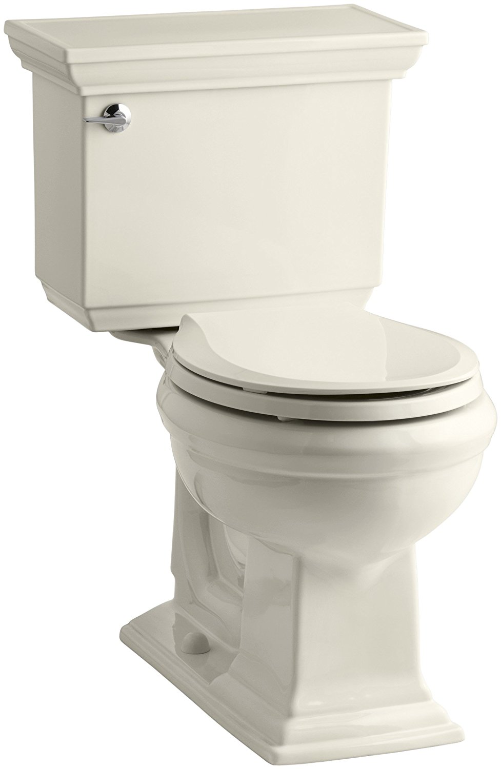 Kohler K-3933-47 Memoirs Comfort Height Two-Piece Round Front Toilet with Stately Design, Almond
