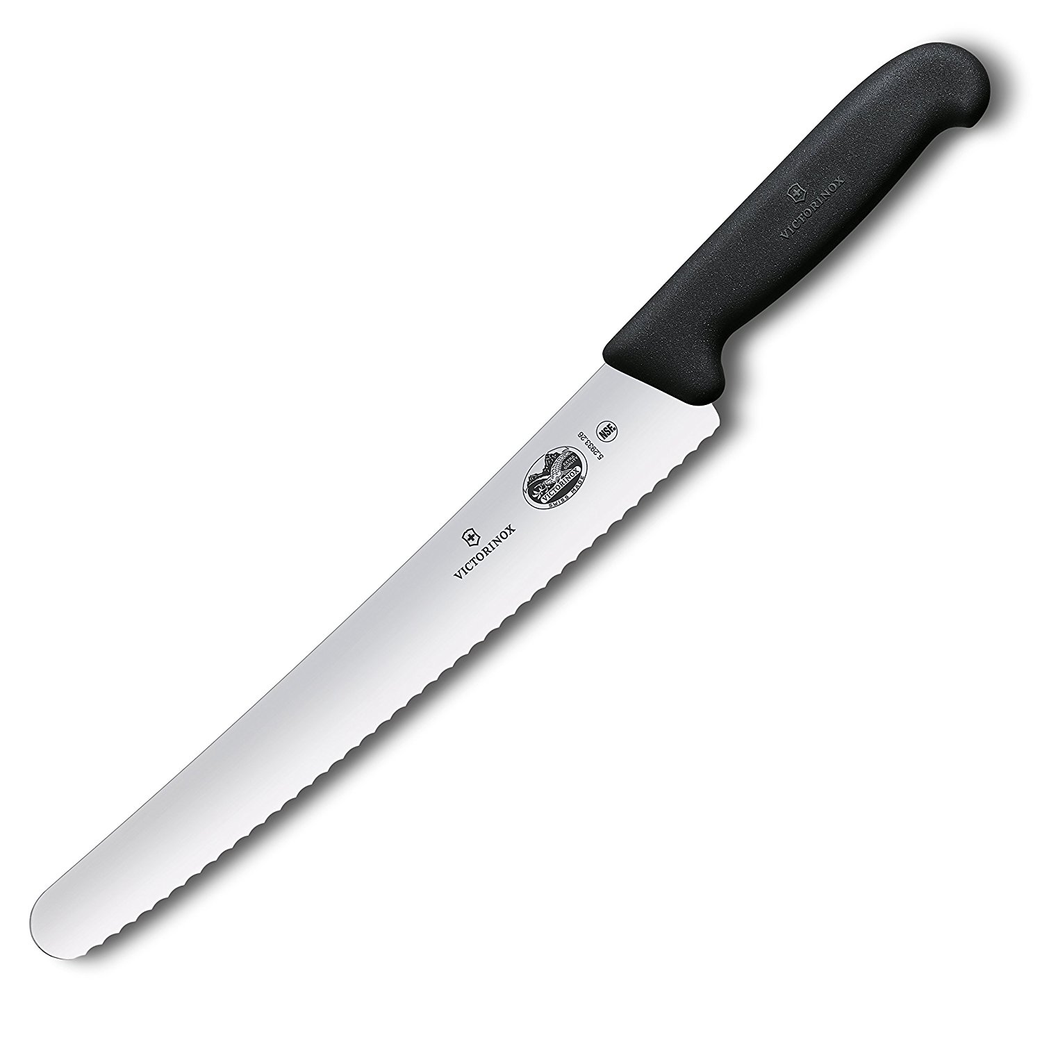 Victorinox 10.25 Inch Fibrox Pro Curved Bread Knife with Serrated Edge