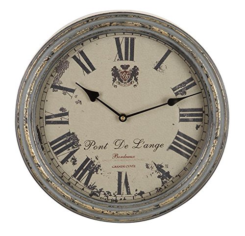 Benzara Metal Wall Clock, A Vintage Metallic Clock