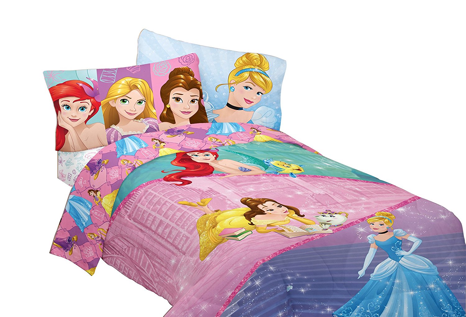 Disney MJ6158 Princesses Dreaming Princess Comforter, Twin