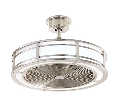 Brette 23 in. LED Indoor/Outdoor Brushed Nickel Ceiling Fan