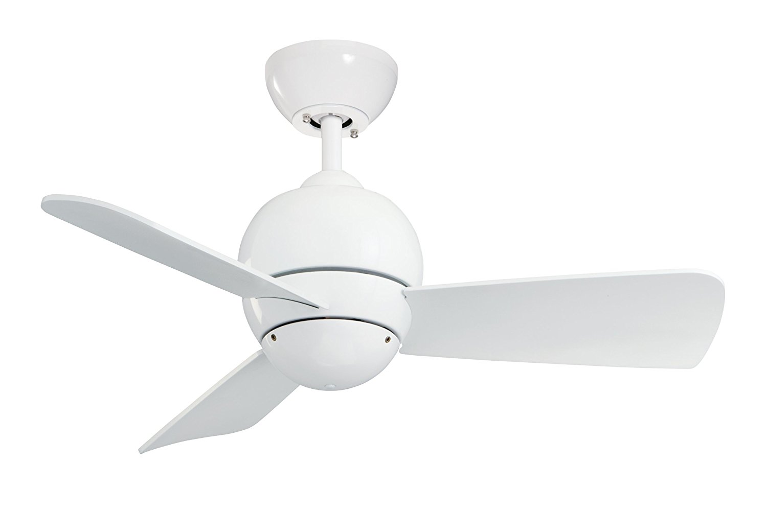 Emerson Ceiling Fans CF130WW Tilo Modern Low Profile/Hugger Indoor Outdoor Ceiling Fan, Damp Rated, 30-Inch Blades, Light Kit Adaptable, Appliance White Finish
