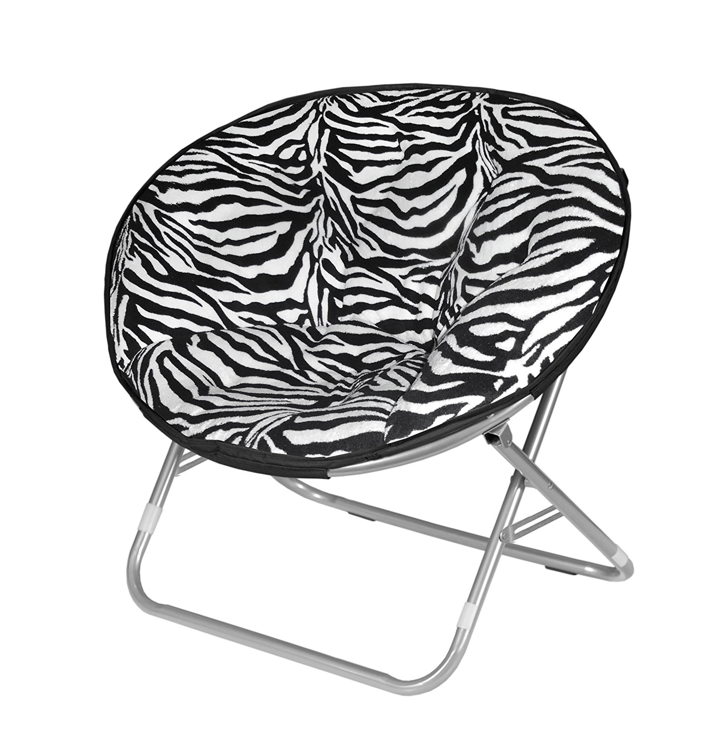 Urban Shop Zebra Faux Fur Saucer Chair