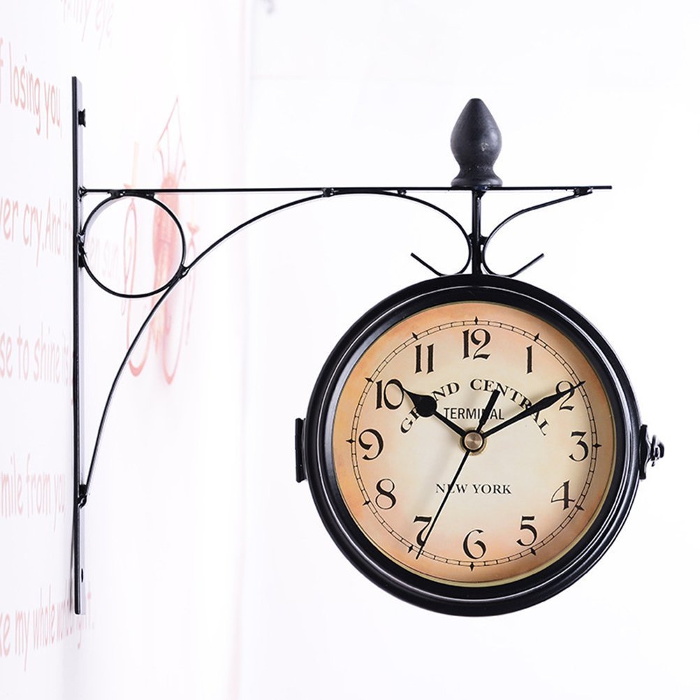 WINOMO European Antique Style Double Side Wall Clock Creative Classic Clocks