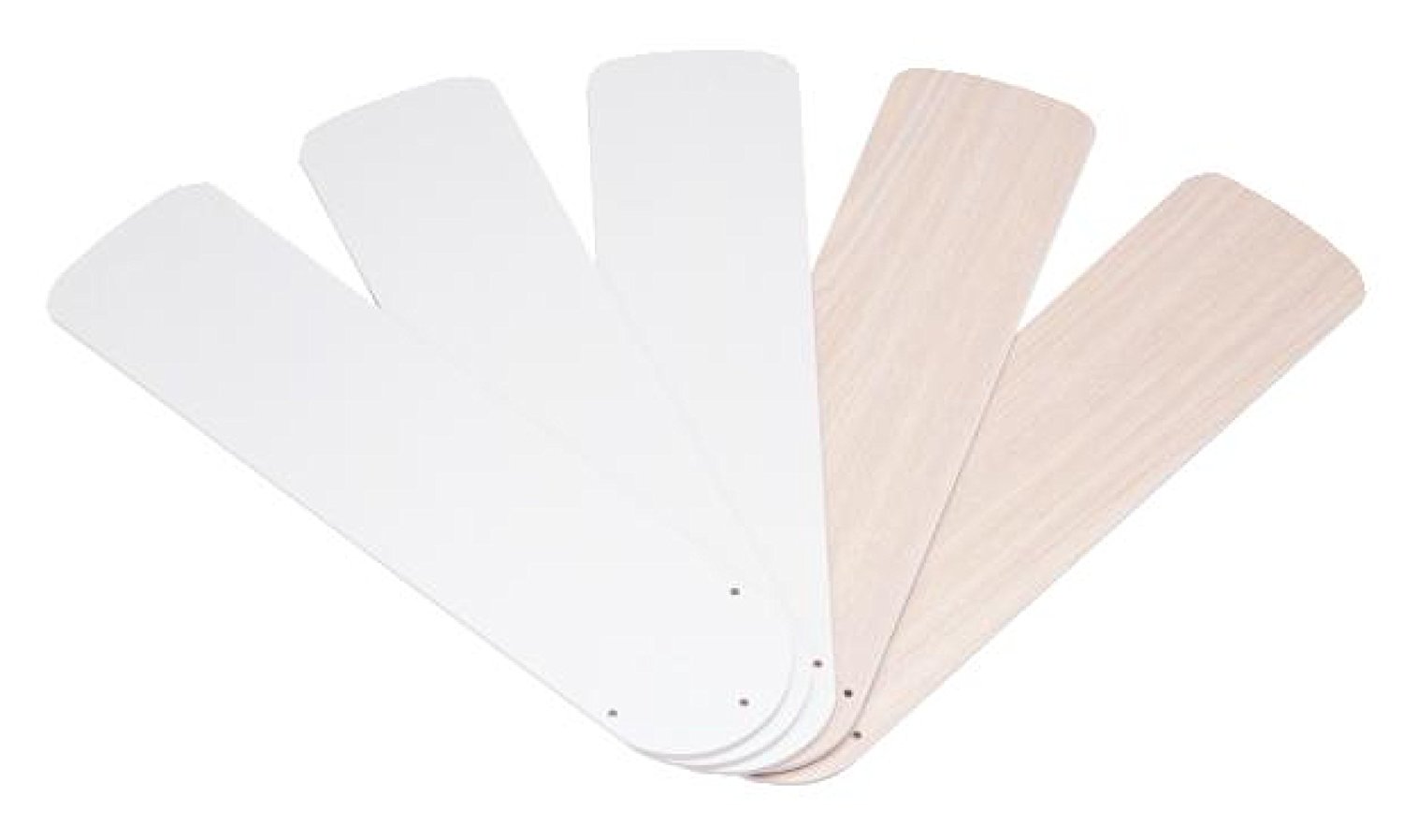 Westinghouse 7741100 42-Inch White/Bleached Oak Replacement Fan Blades, Five-Pack