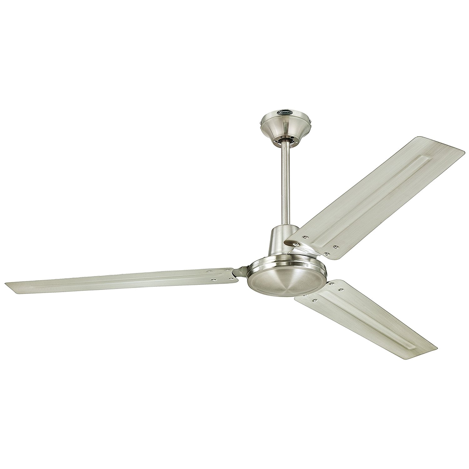 Westinghouse 7861400 Industrial 56-Inch Three-Blade Ceiling Fan with Ball Hanger Installation System, Brushed Nickel