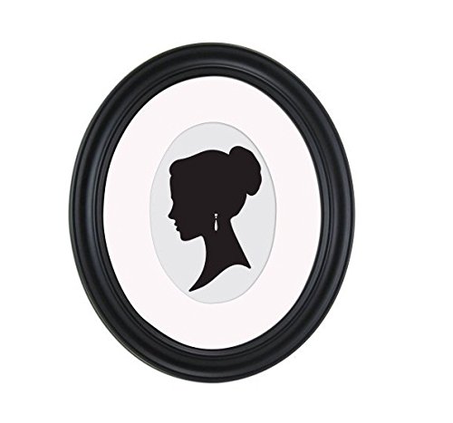 Mainstays 8x10 Matted to 5x7 Holmgren Oval Picture Frame, Black