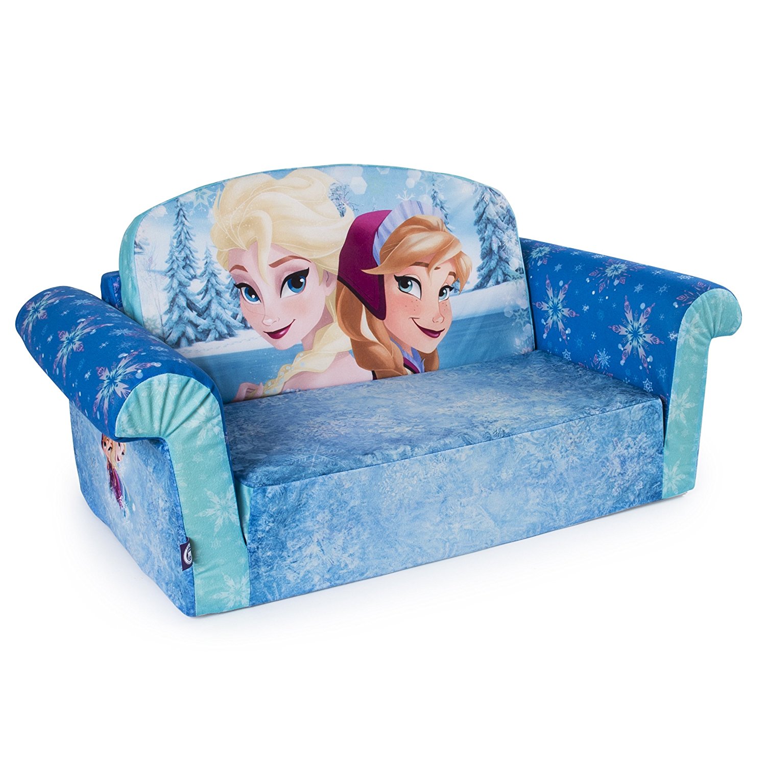 Marshmallow Furniture, Children's 2 in 1 Flip Open Foam Sofa, Disney Frozen, by Spin Master