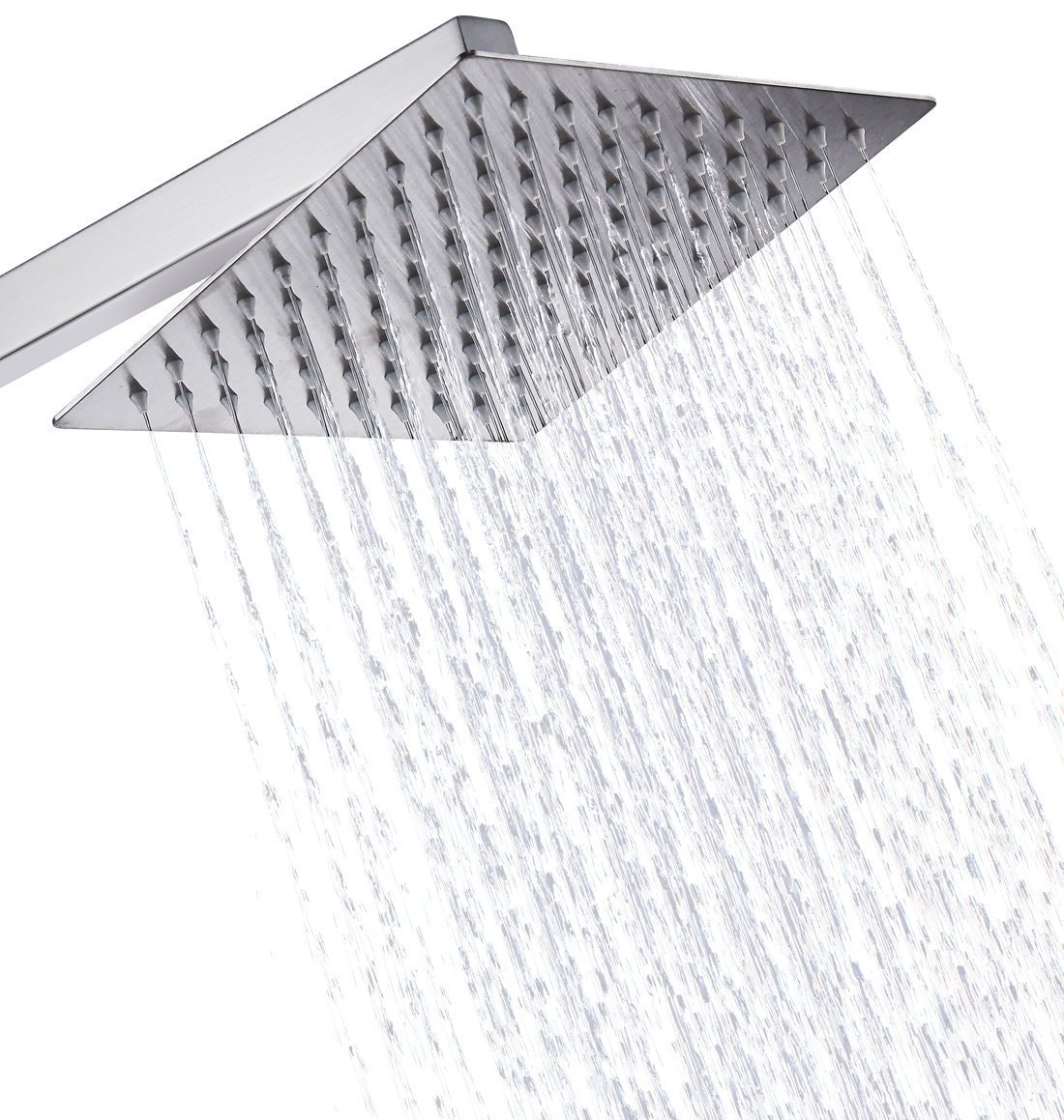 Eyekepper Stainless Steel Shower Head - Rain Style Showerhead, Waterfall Effect, Elegantly Designed, High Polish Chrome, 8-inch Diameter, Ultra Thin, teflon tape included