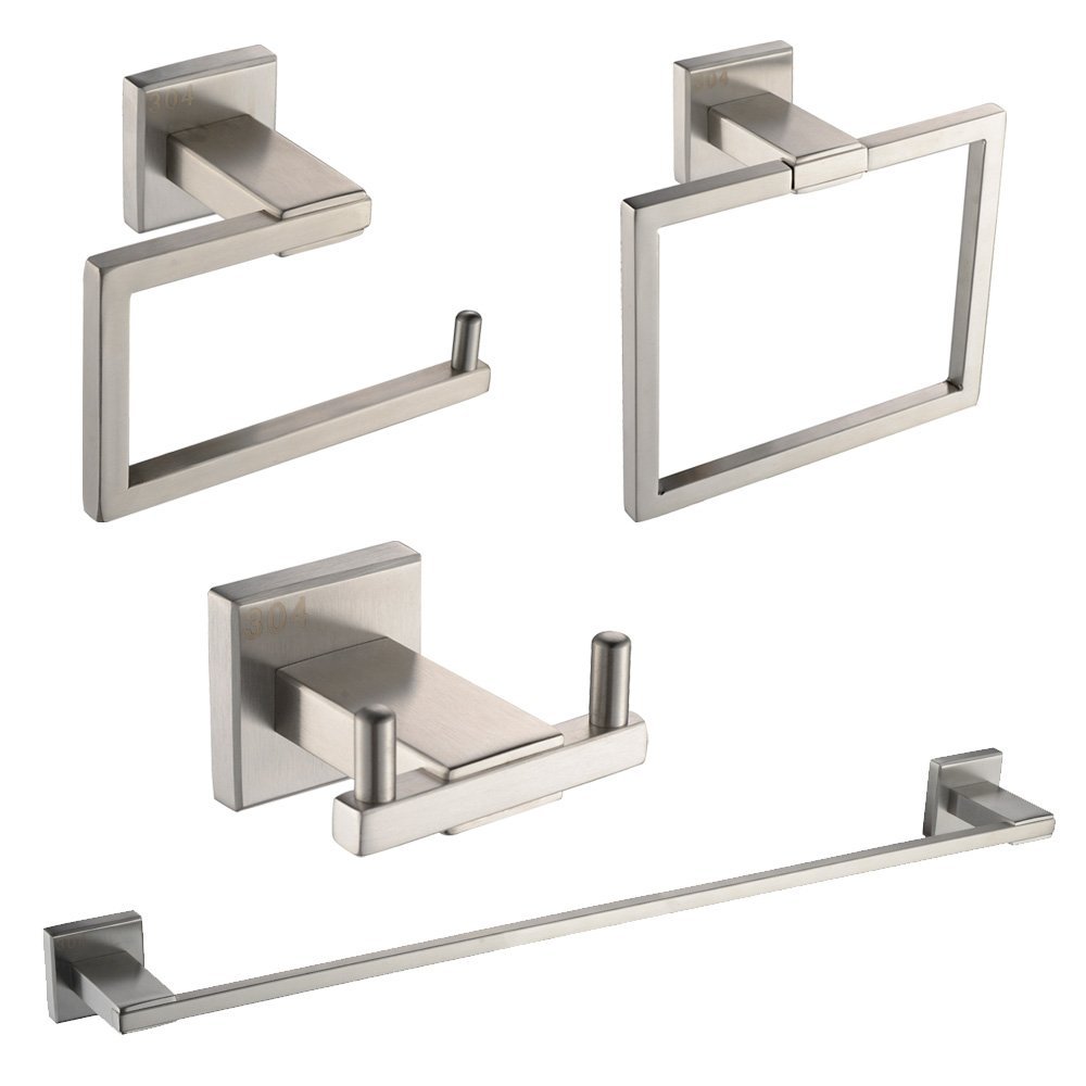 KES SUS 304 Stainless Steel 4-Piece Bathroom Accessory Set