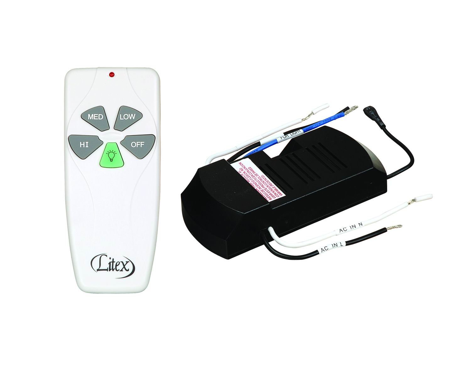 Litex RCI-103 Universal Remote Control with Three Speeds and Full Range Dimmer