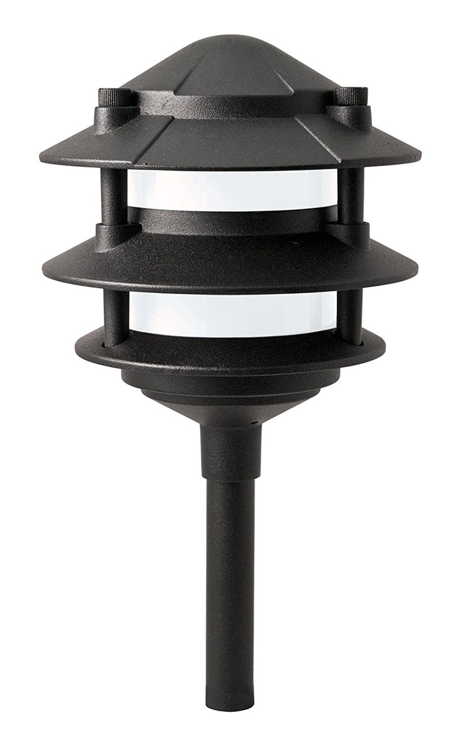 Paradise Laurentide Low Voltage 11W/12V 3 Tier Walklight, GL22764, Black