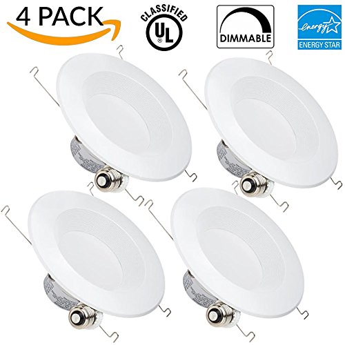 Sunco Lighting 4 PACK - 13W 5/6inch Dimmable LED Retrofit Recessed Lighting Fixture (=75W) 2700K Soft White Energy Star, UL, LED Ceiling Light - 965 Lumens Recessed LED Downlight
